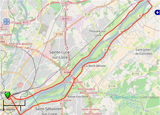 Nantes > Mauves - 36km
